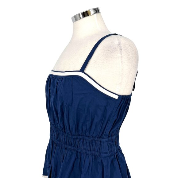 J.Crew Factory Navy Strappy Shirred Top Size 14 NWT - Picture 4 of 10